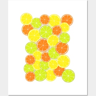 Citrus Slices - orange, lime, lemon Posters and Art